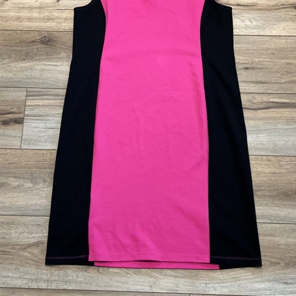 Women's LRL Ralph Lauren Shift Dress SZ Large Pink Black Stretch Pullover - Picture 11 of 11